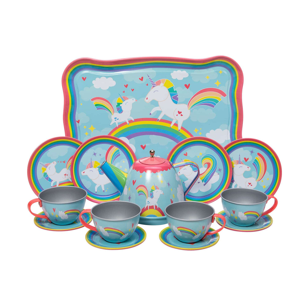 Schylling - Unicorn Tin Tea Set