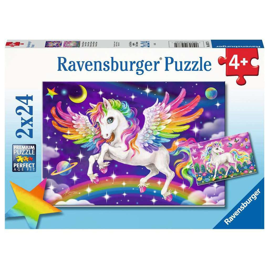 Ravensburger 2x24pc - Unicorn and Pegasus Puzzle