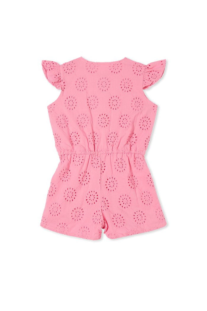 Pink Broderie Playsuit