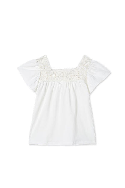 Crochet Detail White Tee
