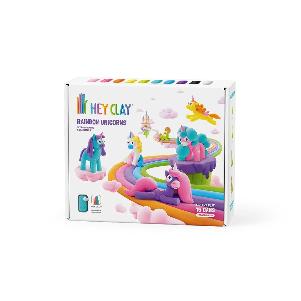 Hey Clay - Rainbow Unicorns Set