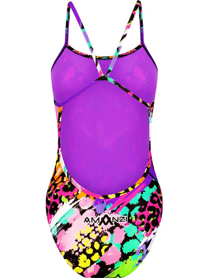 Amanzi - Girls Proback One Piece Swimmers - Neon Jungle