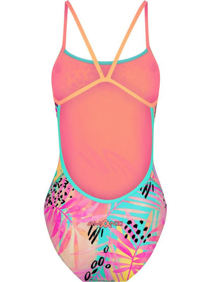 Amanzi - Girls Proback One Piece Swimmers - Peachy Palms