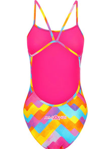 Amanzi - Girls Proback One Piece Swimmers - Prism Pulse