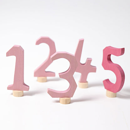 Grimm’s Decorative Numbers - Pink Numbers 1-5