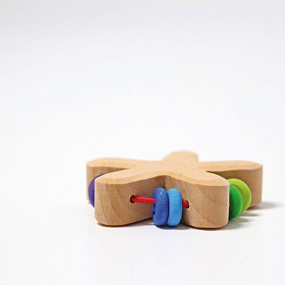 Grimm's - Rainbow Rattle Star with Beads