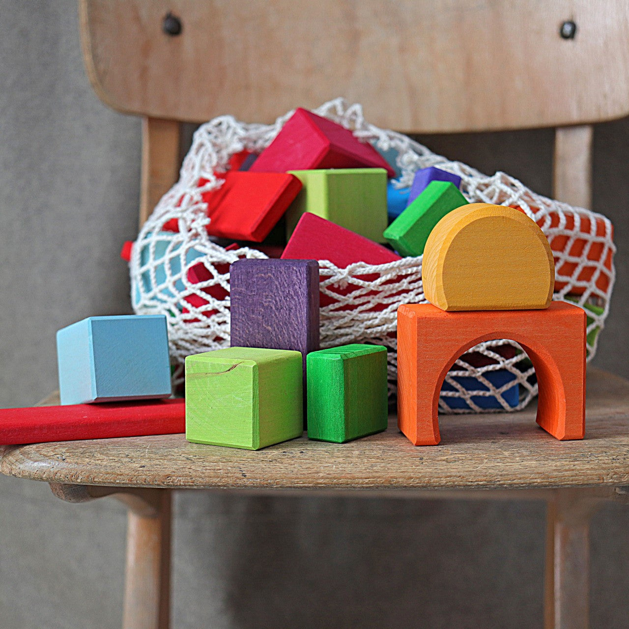 Grimm’s 60 Coloured Geo-Blocks