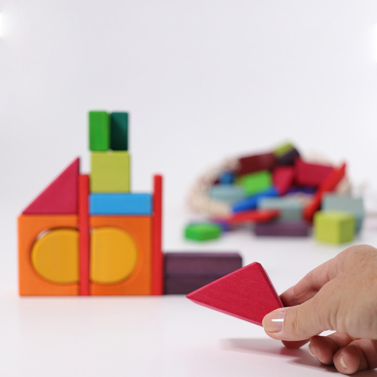 Grimm’s 60 Coloured Geo-Blocks