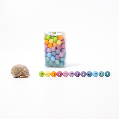 Grimm’s 120 Small Pastel Wooden Beads