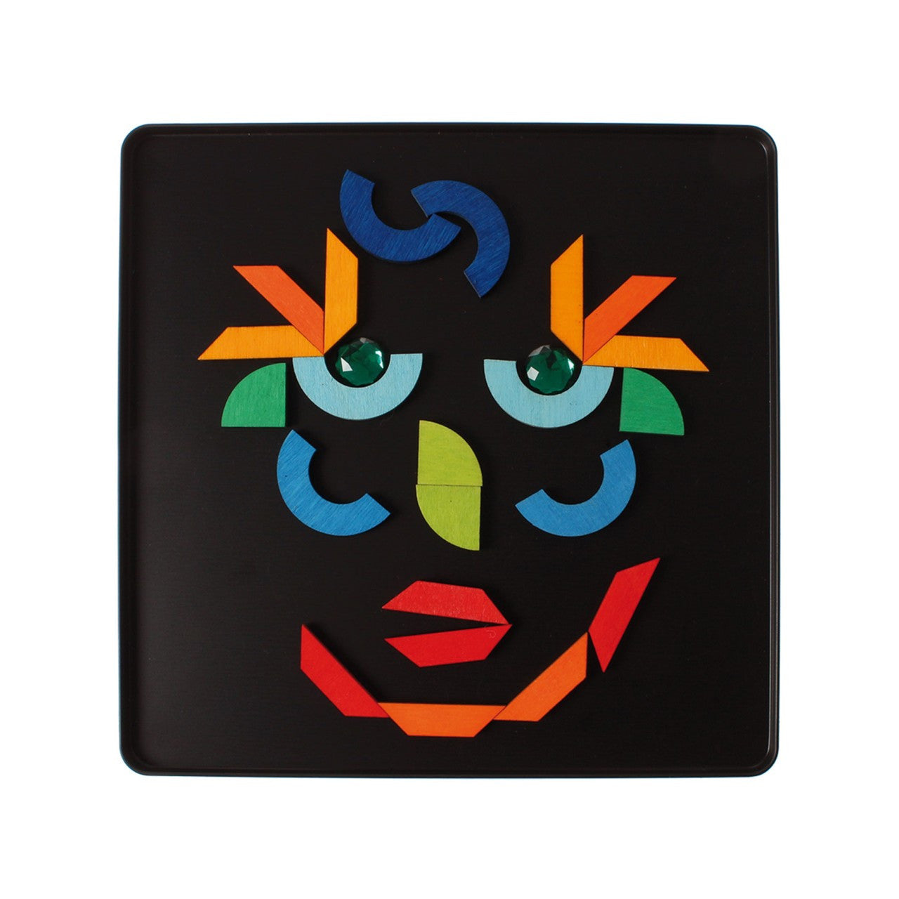 Grimm’s Magnet Puzzle Triangle, Square, Circle with Sparkling Parts