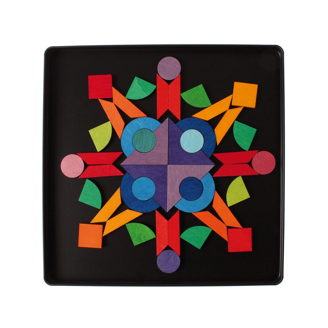 Grimm’s Magnet Puzzle Triangle, Square, Circle with Sparkling Parts