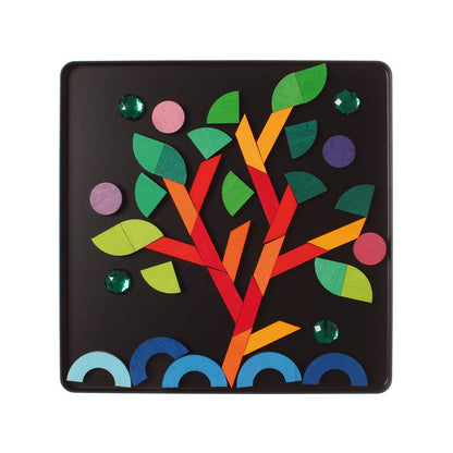 Grimm’s Magnet Puzzle Triangle, Square, Circle with Sparkling Parts
