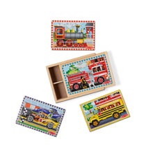 Melissa & Doug - Wooden Jigsaw Puzzles in a Box - Vehicles