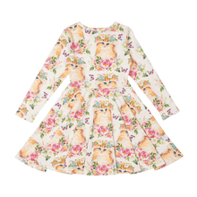 Kitty Kats Long Sleeve Waisted Dress