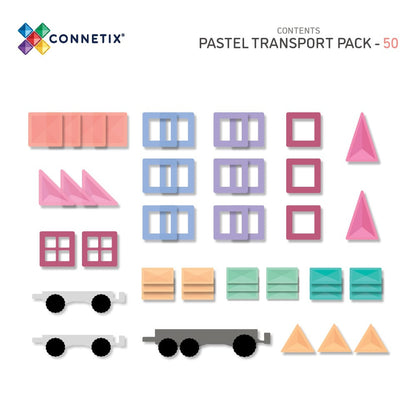 Connetix - Pastel Transport Pack 50pc