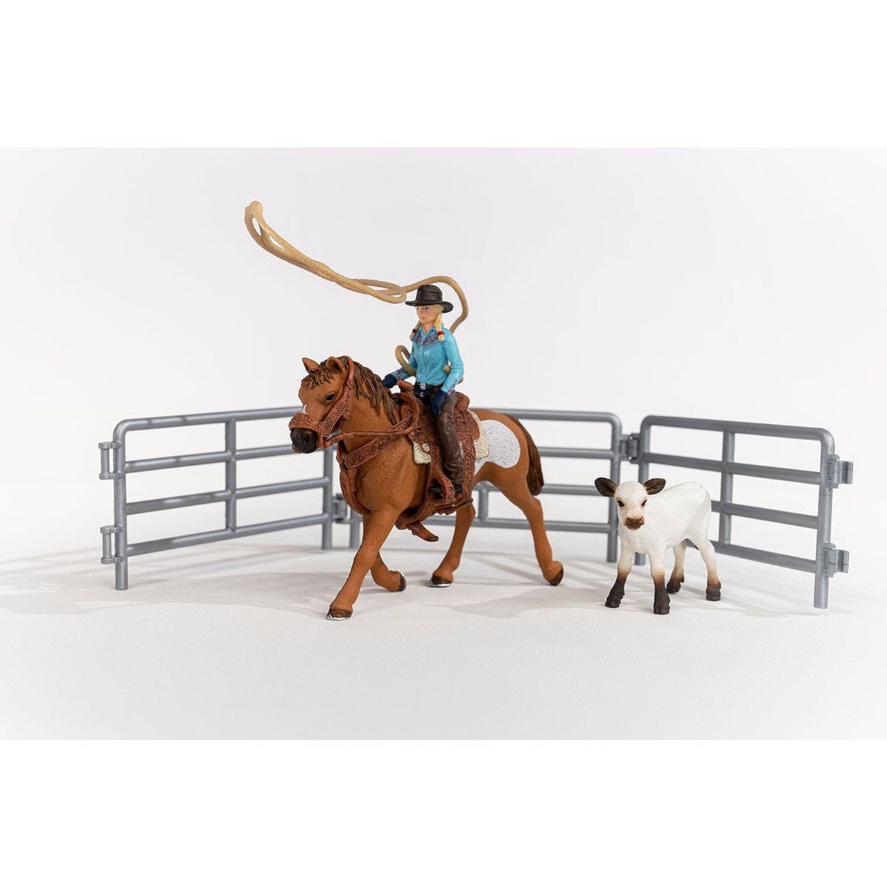 Schleich - Cowgirl Team Roping Fun 42577