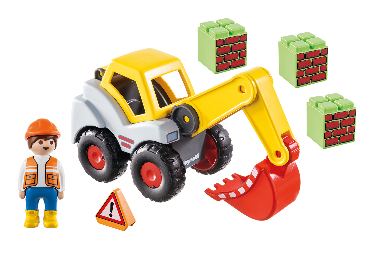 Playmobil 1.2.3 Shovel Excavator 70125