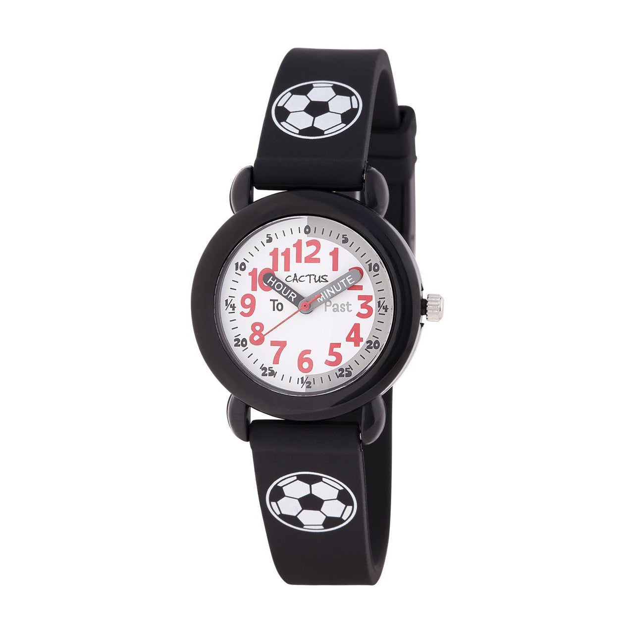 Cactus Timekeeper - Kids Watch - Black / Soccer ball