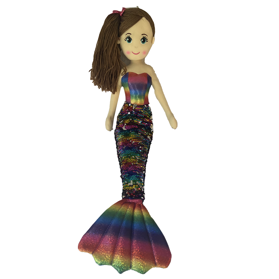Cotton Candy - 70cm Asia Rainbow Flip Sequinned Tail Mermaid