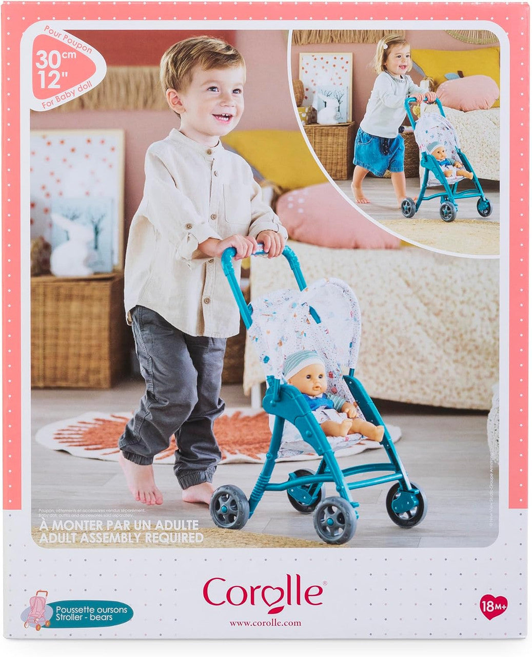 Corolle Mon Premier Poupon - Teal Stroller for 30cm Baby Dolls