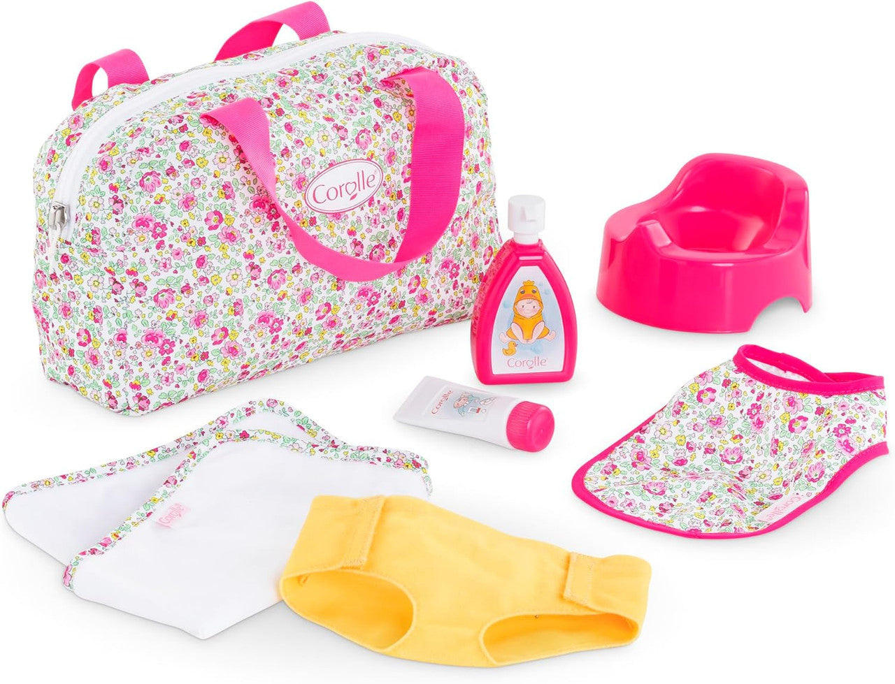 Corolle Mon Grand Poupon - Floral Changing Bag & Accessories Set for 36 Dolls