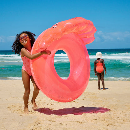 Sunnylife - Luxe Pool Ring Shell - Neon Coral