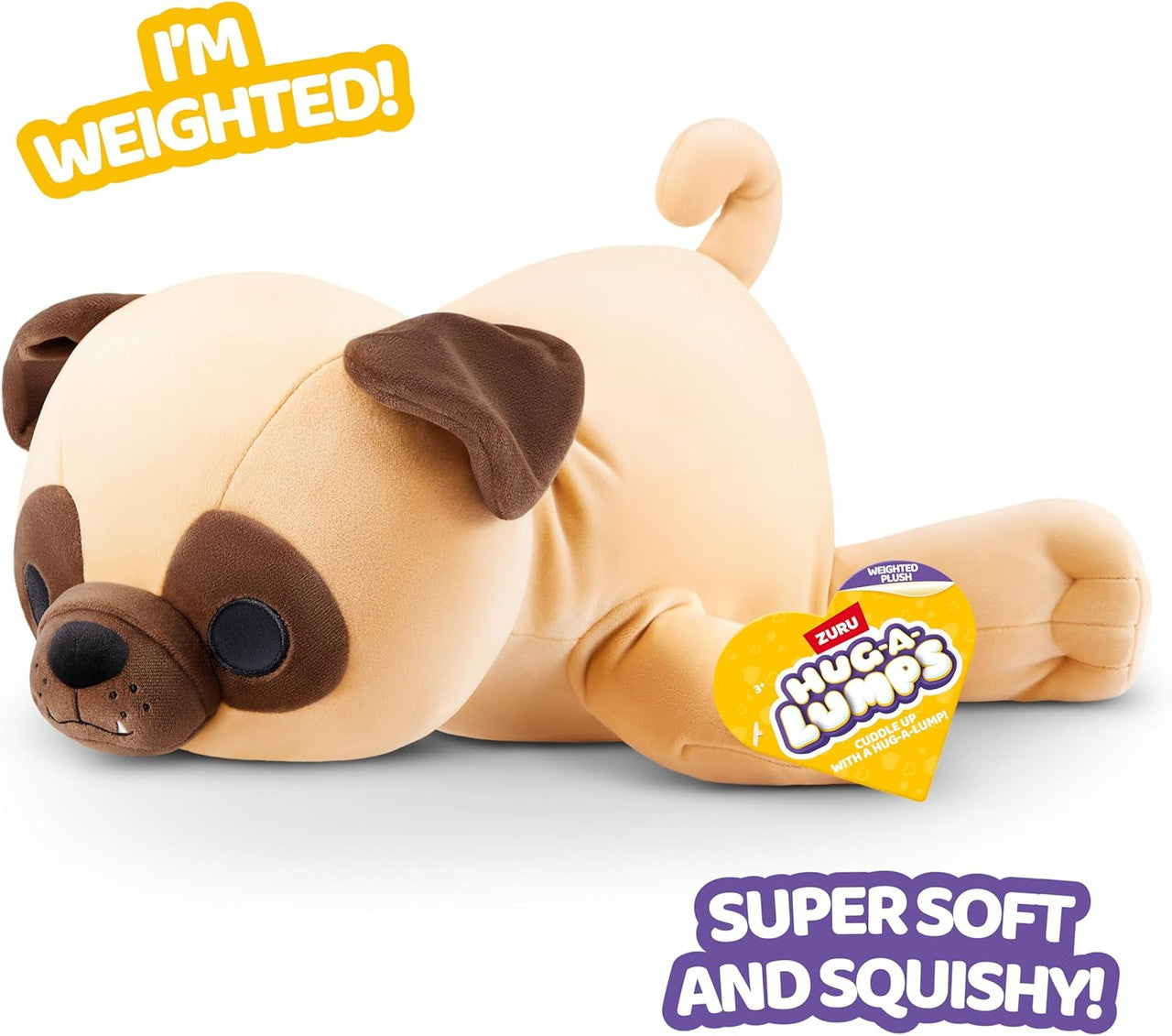ZURU - Hug-a-Lumps Weighted Plush 1.5kg - Olly the Pug