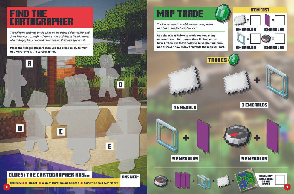 Minecraft Sticker Adventure: Treasure Hunt