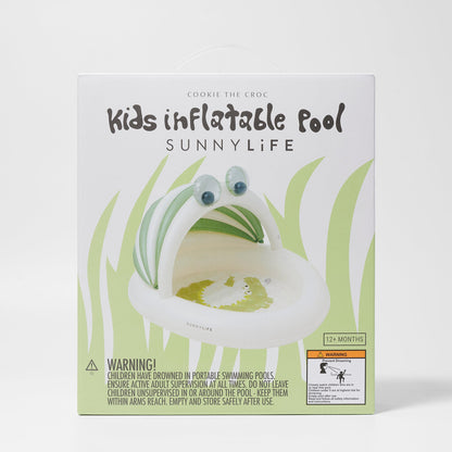 Sunnylife - Kids Inflatable Pool - Cookie the Croc Khaki