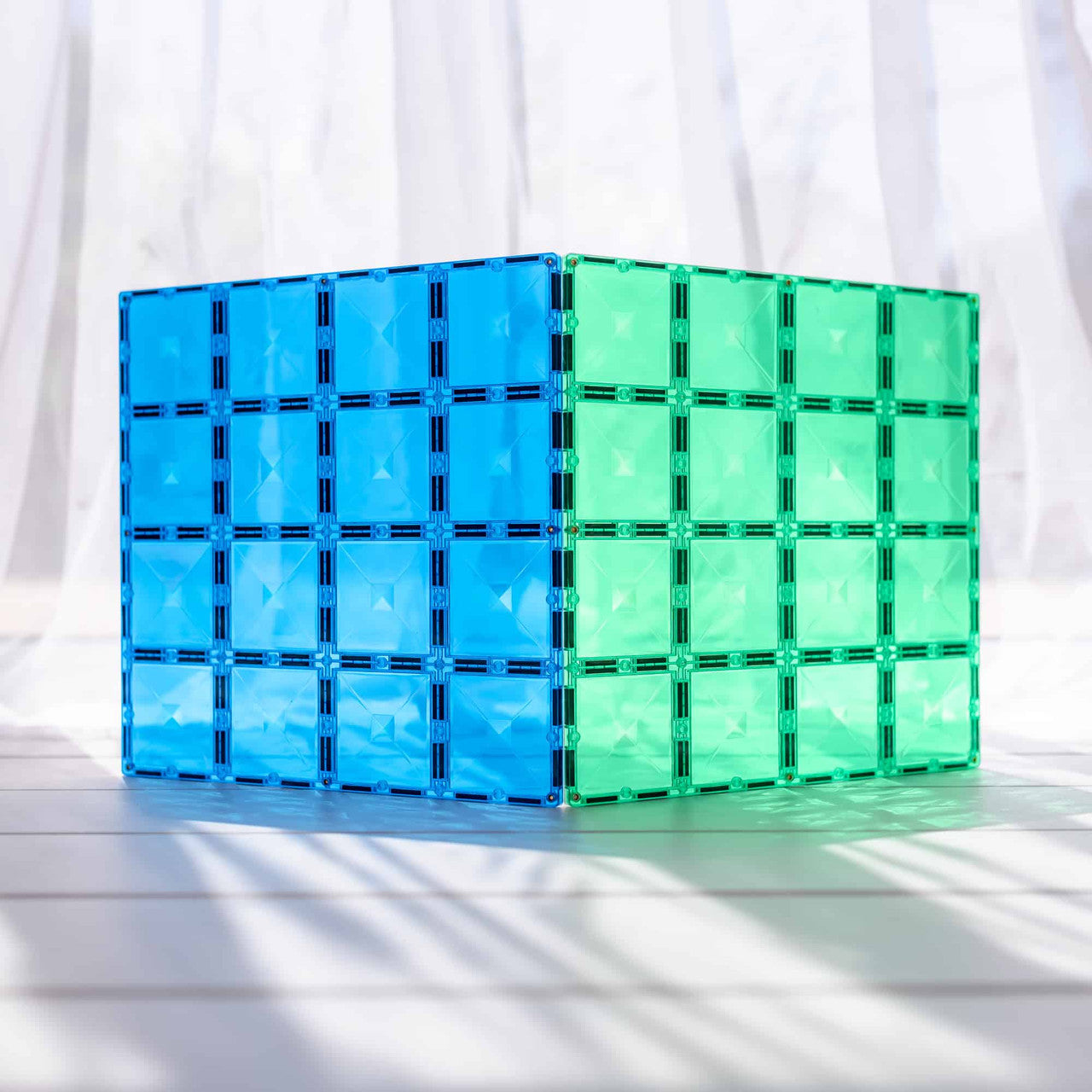 Connetix - Rainbow Blue & Green Base Plate 2pc