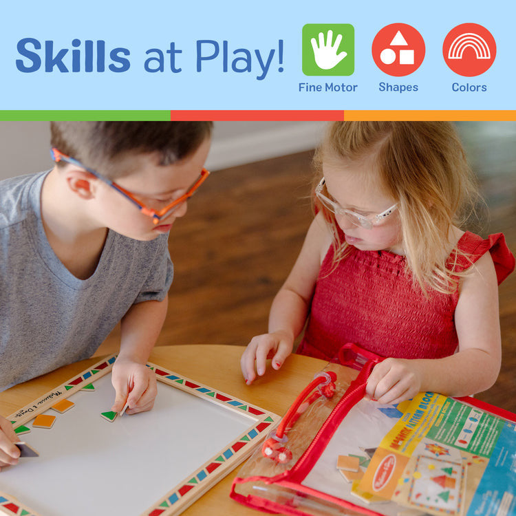 Melissa & Doug - Wooden Magnetic Pattern Block Set