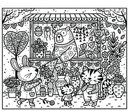 Usborne - Magic Painting Love, Hearts and Flowers