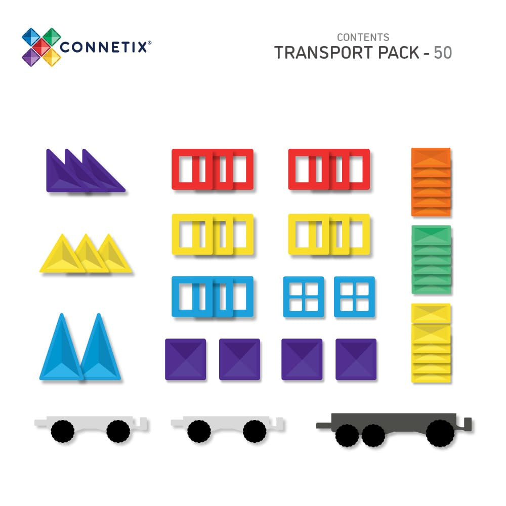 Connetix - Rainbow Transport Pack 50pc