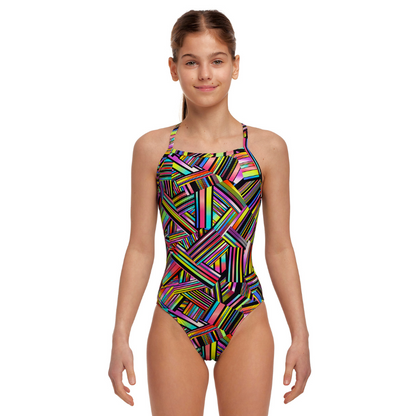 Funkita - Girls Tie Me Tight One Piece Swimmers - Strip Straps