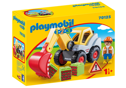 Playmobil 1.2.3 Shovel Excavator 70125