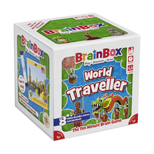 BrainBox World Traveller memory card game with country cards for learning geography, observation and memory skills