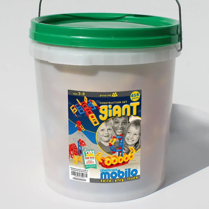Mobilo Giant Bucket with Lid - 416 Pieces | Petit Enfant