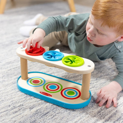 Melissa & Doug -  Match & Push Spinning Tops