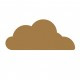 100 Percent Heart Wall Stickers Large - Clouds Gold