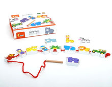 Viga Toys - Lacing Blocks Safari