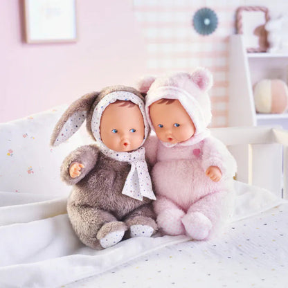 Babibear Starry Dreams comforter laid flat on a cot sheet, sized to sit in a pram, cot or nappy bag