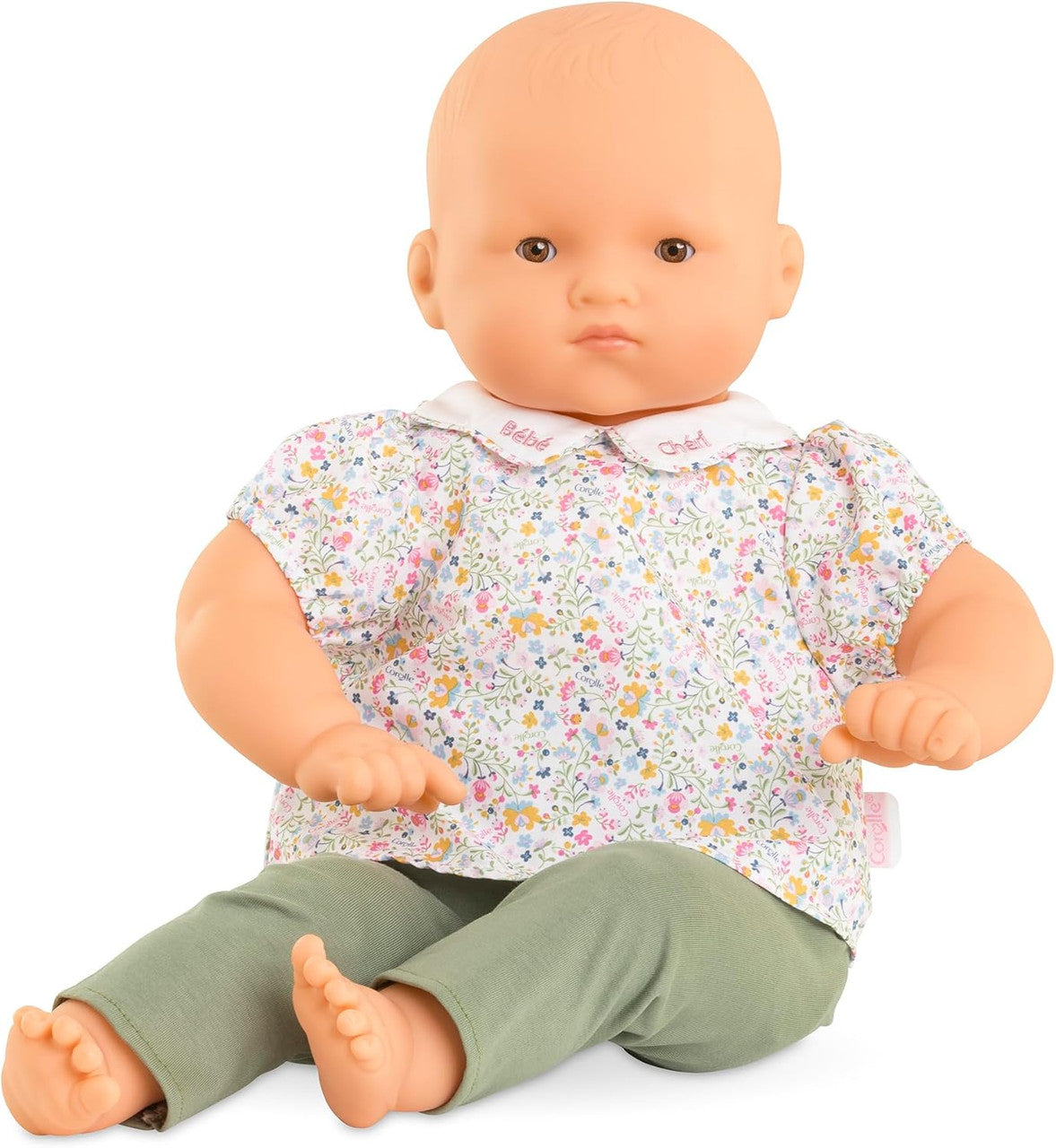 Corolle Mon Grand Poupon Bébé Chéri 52cm baby doll with floral outfit and realistic features