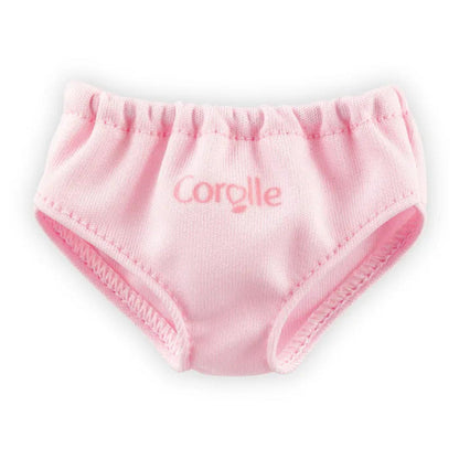 Multi-pack of white and pink doll briefs laid flat, showing the soft stretch fabric and elasticated waist