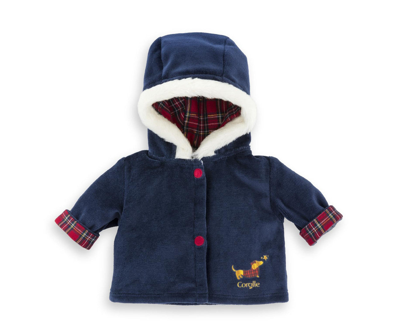 Corolle en Fêtes navy hooded coat for 30cm Mon Premier Corolle baby dolls