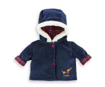 Corolle en Fêtes navy hooded coat for 30cm Mon Premier Corolle baby dolls