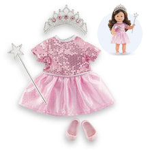 Corolle Ma Corolle Birthday Princess Outfit Set with pink dress, tiara, wand and shoes