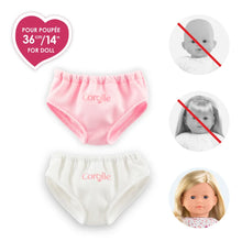 Corolle pink and white doll briefs designed for 36cm Ma Corolle dolls