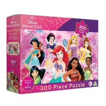 Crown Disney Princess 300 piece puzzle featuring Ariel, Belle, Rapunzel, Jasmine, Moana and Snow White