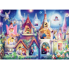 Crown Premium 1000 piece Disney Princess puzzle featuring magical castles and Disney princess characters