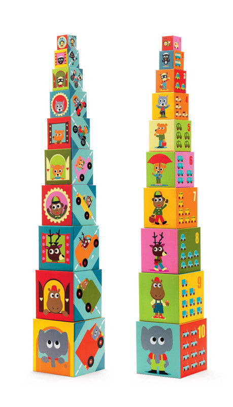 Djeco - Vehicles Nesting & Stacking Blocks